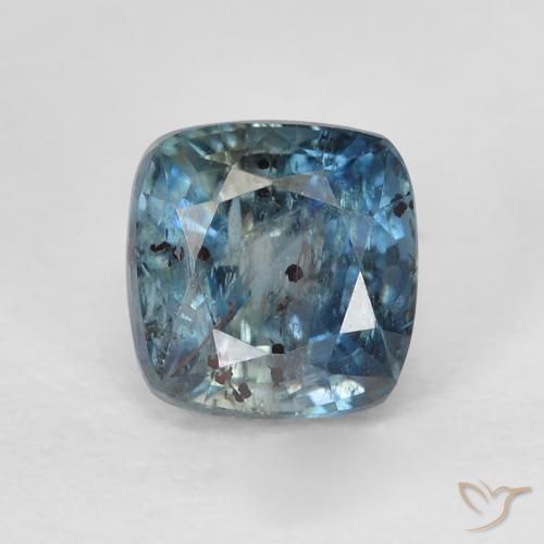 1.41ct Natural Green Blue Sapphire, Cushion, VS-SI