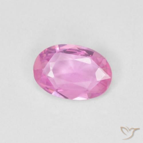 0.44 ct Pink Sapphire Stone, Natural Sapphire in Oval Facet Shape for Sale