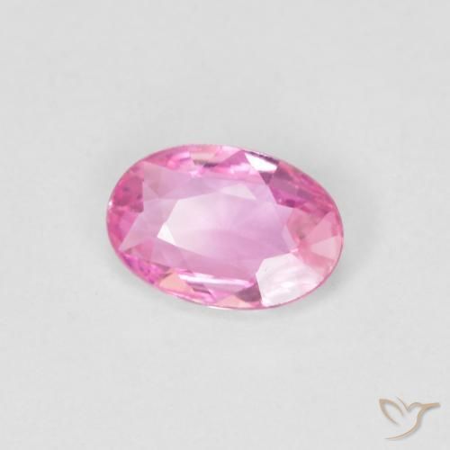 0.40 ct Pink Sapphire Stone, Natural Sapphire in Oval Facet Shape for Sale
