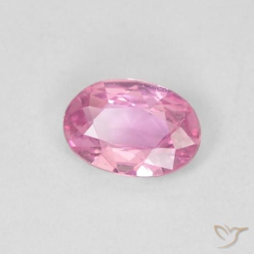 0.45 ct Pink Sapphire Stone, Natural Sapphire in Oval Facet Shape for Sale