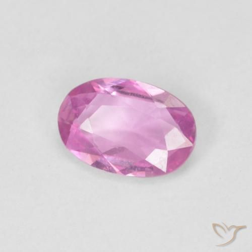 0.47 ct Pink Sapphire Stone, Natural Sapphire in Oval Facet Shape for Sale