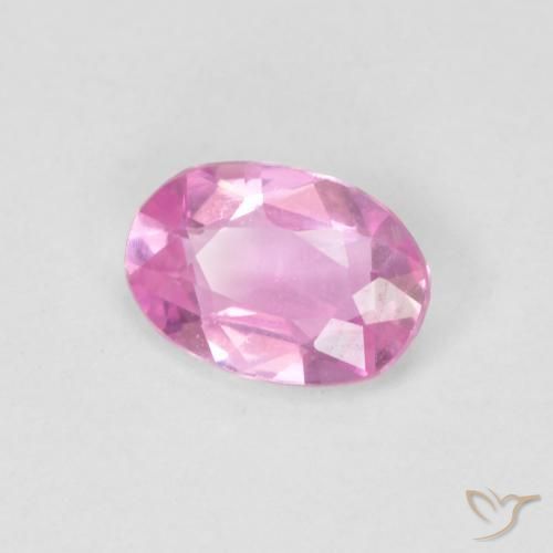 0.48 ct Pink Sapphire Stone, Natural Sapphire in Oval Facet Shape for Sale