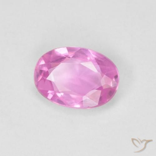 0.52 ct Pink Sapphire Stone, Natural Sapphire in Oval Facet Shape for Sale