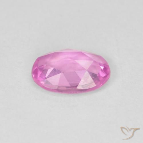 Sapphire Gemstone in 5.9 x 4.3 mm Size for Sale, Sapphire Stone in Hot Pink Color