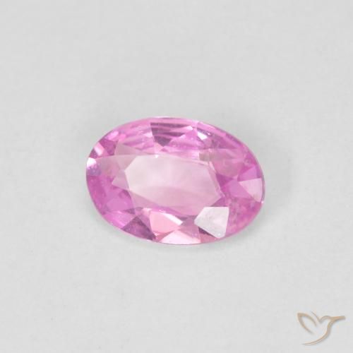 0.37 ct Pink Sapphire Stone, Natural Sapphire in Oval Facet Shape for Sale