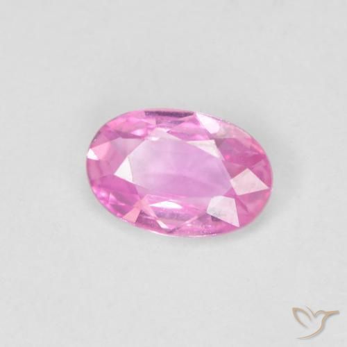 0.44 ct Pink Sapphire Stone, Natural Sapphire in Oval Facet Shape for Sale