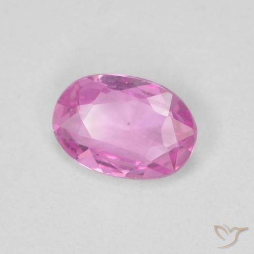 0.44 ct Purple Sapphire Stone, Natural Sapphire in Oval Facet Shape for Sale