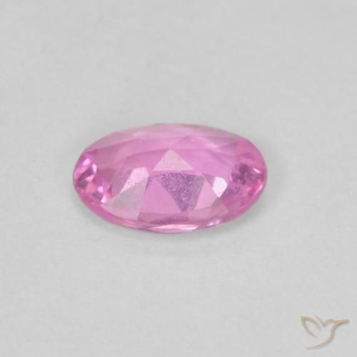 Sapphire Gemstone in 5.6 x 3.8 mm Size for Sale, Sapphire Stone in Bright Pinkish Purple Color