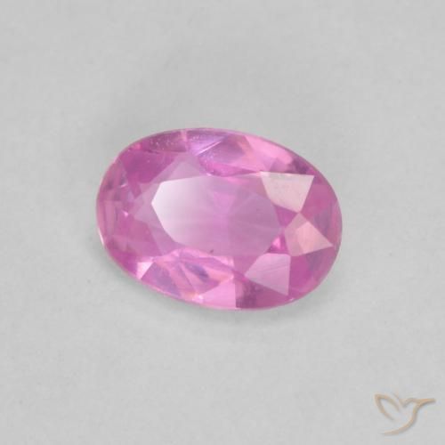 0.47 ct Purple Sapphire Stone, Natural Sapphire in Oval Facet Shape for Sale