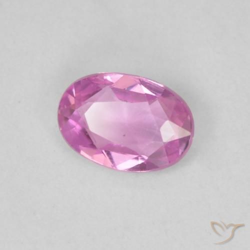 0.43 ct Purple Sapphire Stone, Natural Sapphire in Oval Facet Shape for Sale