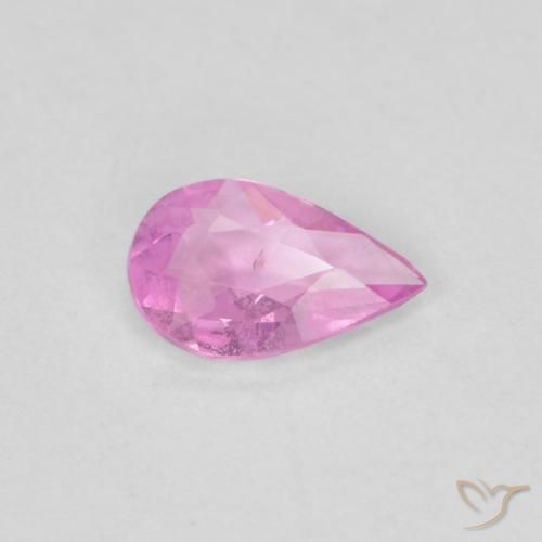 0.26 ct Purple Sapphire Stone, Natural Sapphire in Pear Facet Shape for Sale