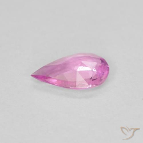 Sapphire Gemstone in 5.7 x 3.7 mm Size for Sale, Sapphire Stone in Bright Pinkish Purple Color