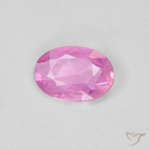 Zafiro rosa de 0,38 quilates, talla ovalada de 6 x 4,1 mm desde Madagascar, Photo A