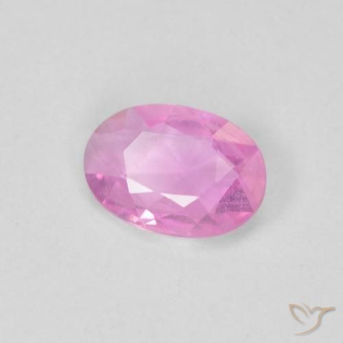 0.38 ct Pink Sapphire Stone, Natural Sapphire in Oval Facet Shape for Sale