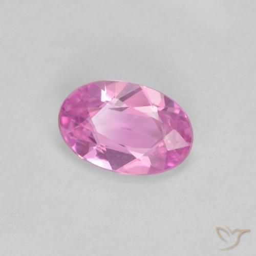 0.41 ct Pink Sapphire Stone, Natural Sapphire in Oval Facet Shape for Sale
