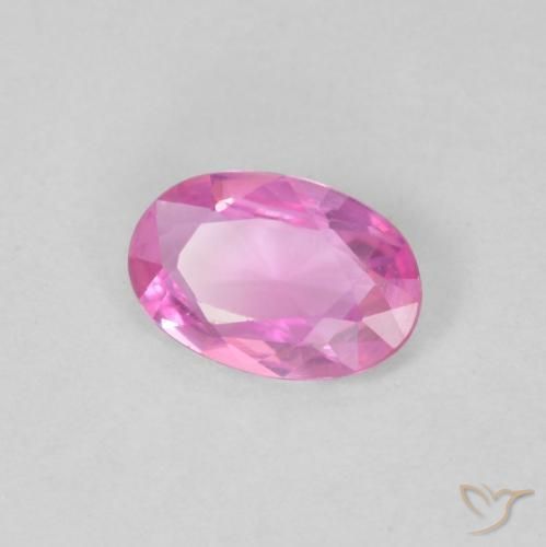 0.39 ct Pink Sapphire Stone, Natural Sapphire in Oval Facet Shape for Sale