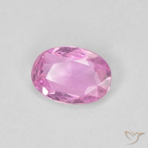 0.46 ct Pink Sapphire Stone, Natural Sapphire in Oval Facet Shape for Sale