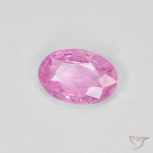0.36 ct Pink Sapphire Stone, Natural Sapphire in Oval Facet Shape for Sale