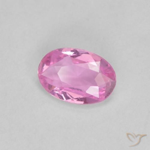 0.42 ct Pink Sapphire Stone, Natural Sapphire in Oval Facet Shape for Sale