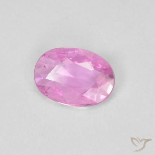 0.38 ct Pink Sapphire Stone, Natural Sapphire in Oval Facet Shape for Sale