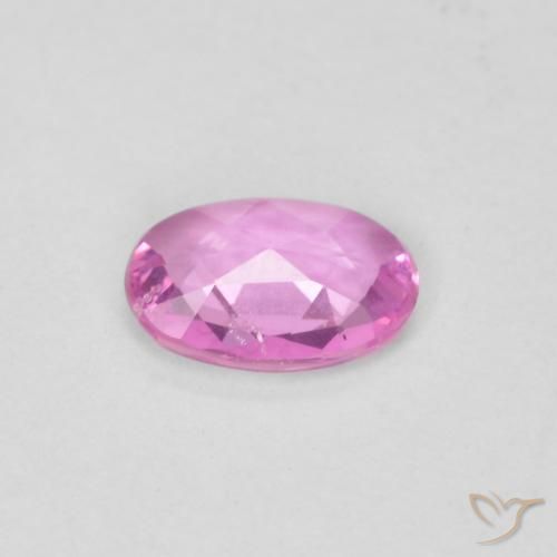 Sapphire Gemstone in 6 x 4 mm (calibrated) Size for Sale, Sapphire Stone in Intense Pink Color
