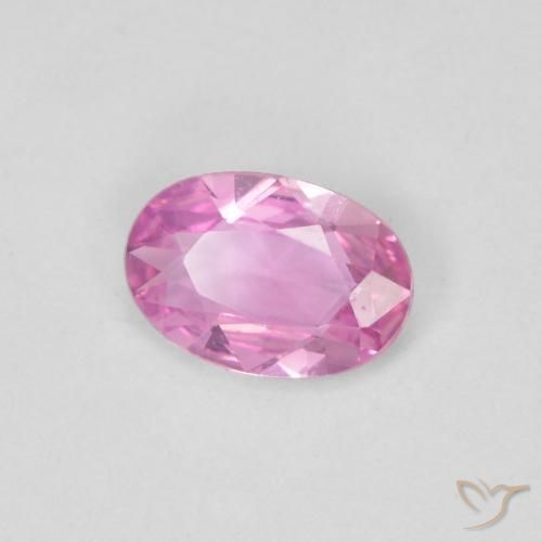 0.36 ct Pink Sapphire Stone, Natural Sapphire in Oval Facet Shape for Sale