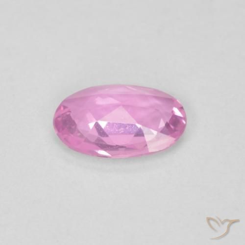 Sapphire Gemstone in 5.7 x 4 mm Size for Sale, Sapphire Stone in Deep Pink Color