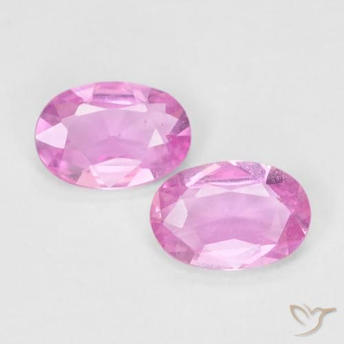 0.85 ct Loose Pink Sapphire, 6.1 x 4.1 mm Oval Cut From Madagascar, Photo A