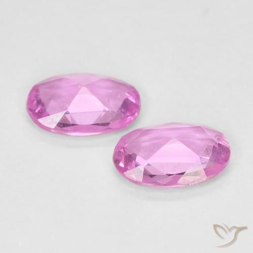 Sapphire Gemstones in 6 x 4 mm (calibrated) Size for Sale, Sapphire Stones in Light Pink Color