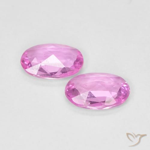 Sapphire Gemstones in 6 x 4 mm (calibrated) Size for Sale, Sapphire Stones in Hot Pink Color