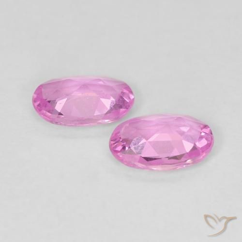 Sapphire Gemstones in 5.6 x 4 mm Size for Sale, Sapphire Stones in Purple-Pink Color