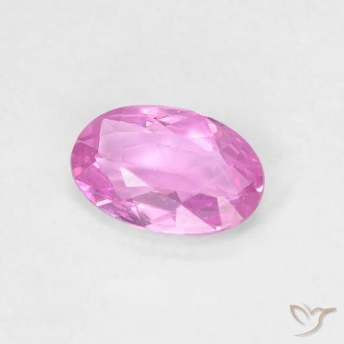 0.46 ct Purple Sapphire Stone, Natural Sapphire in Oval Facet Shape for Sale