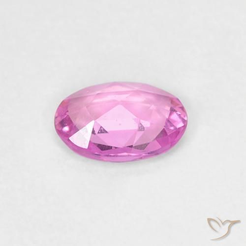 Sapphire Gemstone in 5.6 x 4.1 mm Size for Sale, Sapphire Stone in Bright Pinkish Purple Color