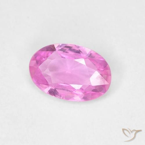 0.45 ct Purple Sapphire Stone, Natural Sapphire in Oval Facet Shape for Sale