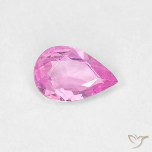 0.35 ct Purple Sapphire Stone, Natural Sapphire in Pear Facet Shape for Sale