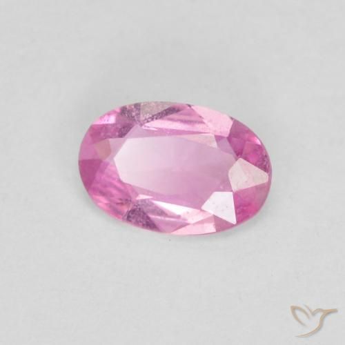 0.38 ct Pink Sapphire Stone, Natural Sapphire in Oval Facet Shape for Sale