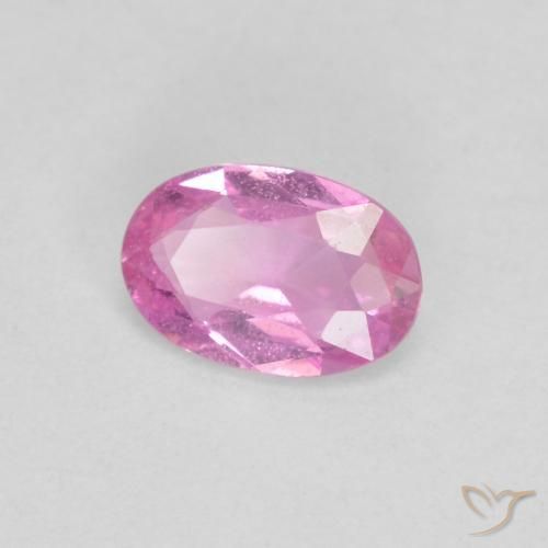 0.41 ct Pink Sapphire Stone, Natural Sapphire in Oval Facet Shape for Sale