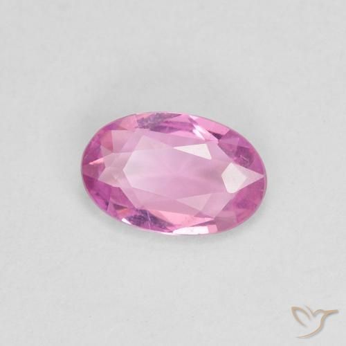 0.38 ct Pink Sapphire Stone, Natural Sapphire in Oval Facet Shape for Sale
