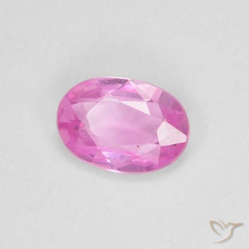 0.50 ct Pink Sapphire Stone, Natural Sapphire in Oval Facet Shape for Sale
