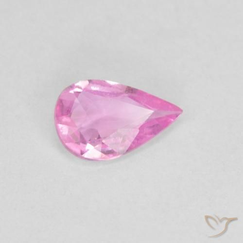 0.30 ct Pink Sapphire Stone, Natural Sapphire in Pear Facet Shape for Sale