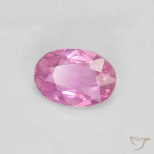 0.48 ct Pink Sapphire Stone, Natural Sapphire in Oval Facet Shape for Sale