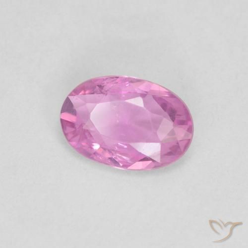 0.44 ct Pink Sapphire Stone, Natural Sapphire in Oval Facet Shape for Sale