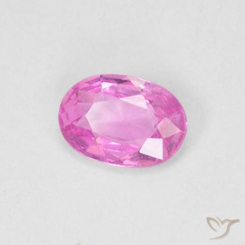 0.44 ct Pink Sapphire Stone, Natural Sapphire in Oval Facet Shape for Sale