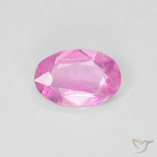 0.41 ct Pink Sapphire Stone, Natural Sapphire in Oval Facet Shape for Sale