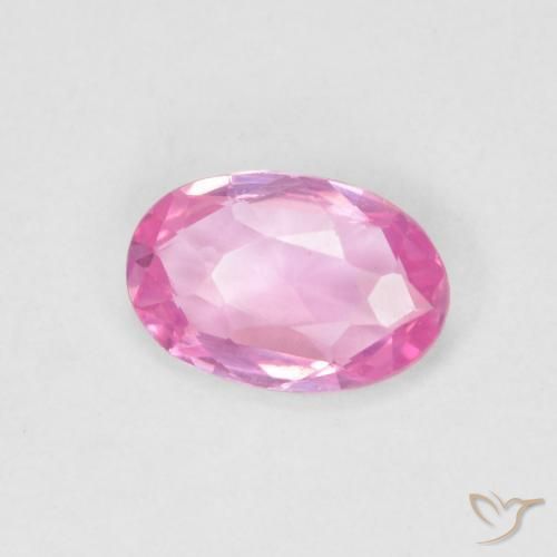 0.47 ct Pink Sapphire Stone, Natural Sapphire in Oval Facet Shape for Sale