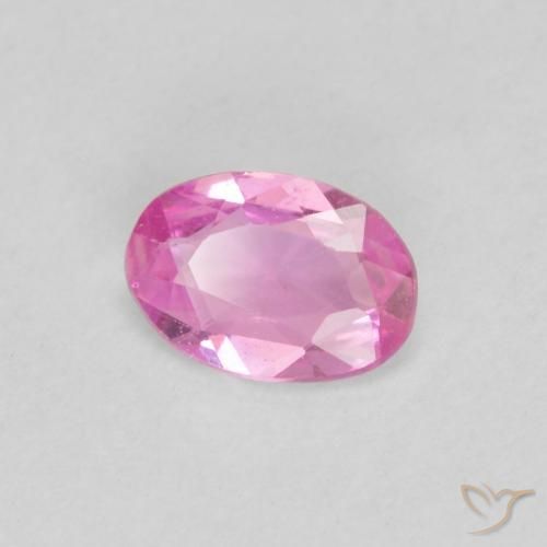 0.37 ct Pink Sapphire Stone, Natural Sapphire in Oval Facet Shape for Sale