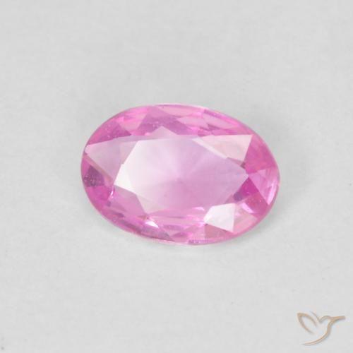 0.39 ct Pink Sapphire Stone, Natural Sapphire in Oval Facet Shape for Sale