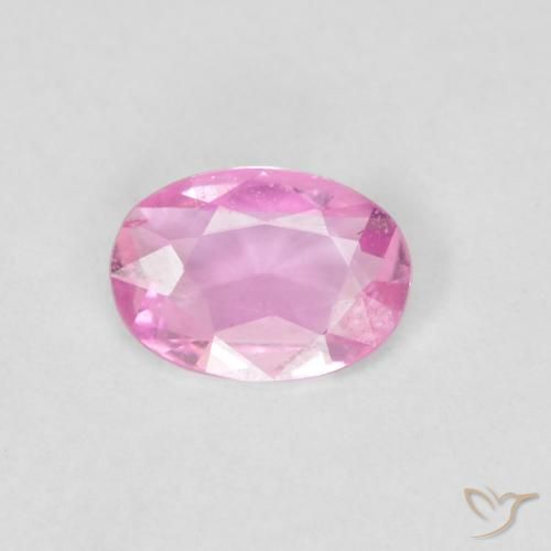 0.33 ct Pink Sapphire Stone, Natural Sapphire in Oval Facet Shape for Sale