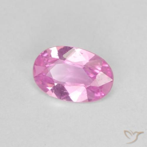 0.40 ct Pink Sapphire Stone, Natural Sapphire in Oval Facet Shape for Sale