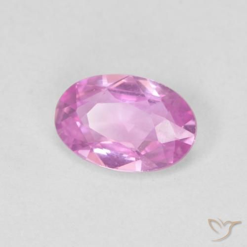 0.51 ct Purple Sapphire Stone, Natural Sapphire in Oval Facet Shape for Sale